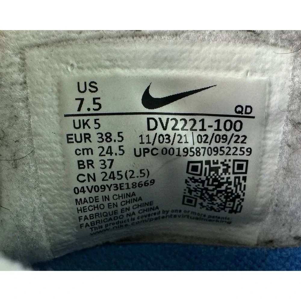 NIKE‎ Womens FREE RUN 2 Sneakers DV2221-100 White Blue US Size 7.5 EUC